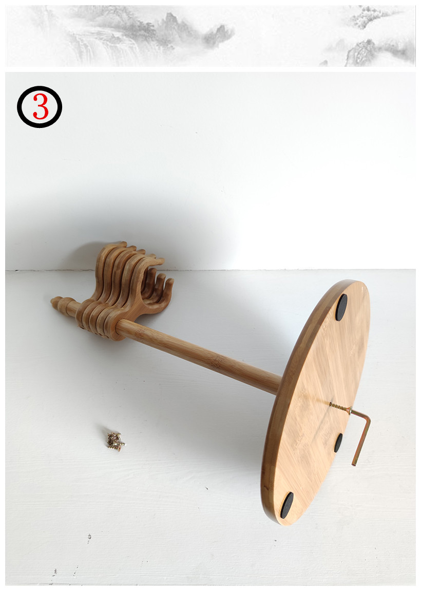 民族乐器架桌面座架倒放排水葫芦丝挂钩c调f调降b调通用展示架子棕色4