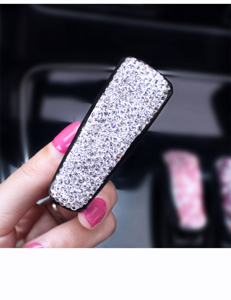 5折 车载眼镜夹汽车镶钻创意眼镜夹车内遮阳板多功能收纳遮光板墨镜架