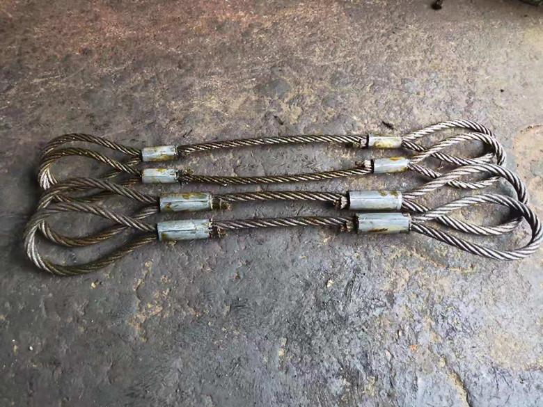 适用于插编钢丝绳套钢丝绳吊具吊索具起重工具镀锌不锈钢丝绳套拖车插