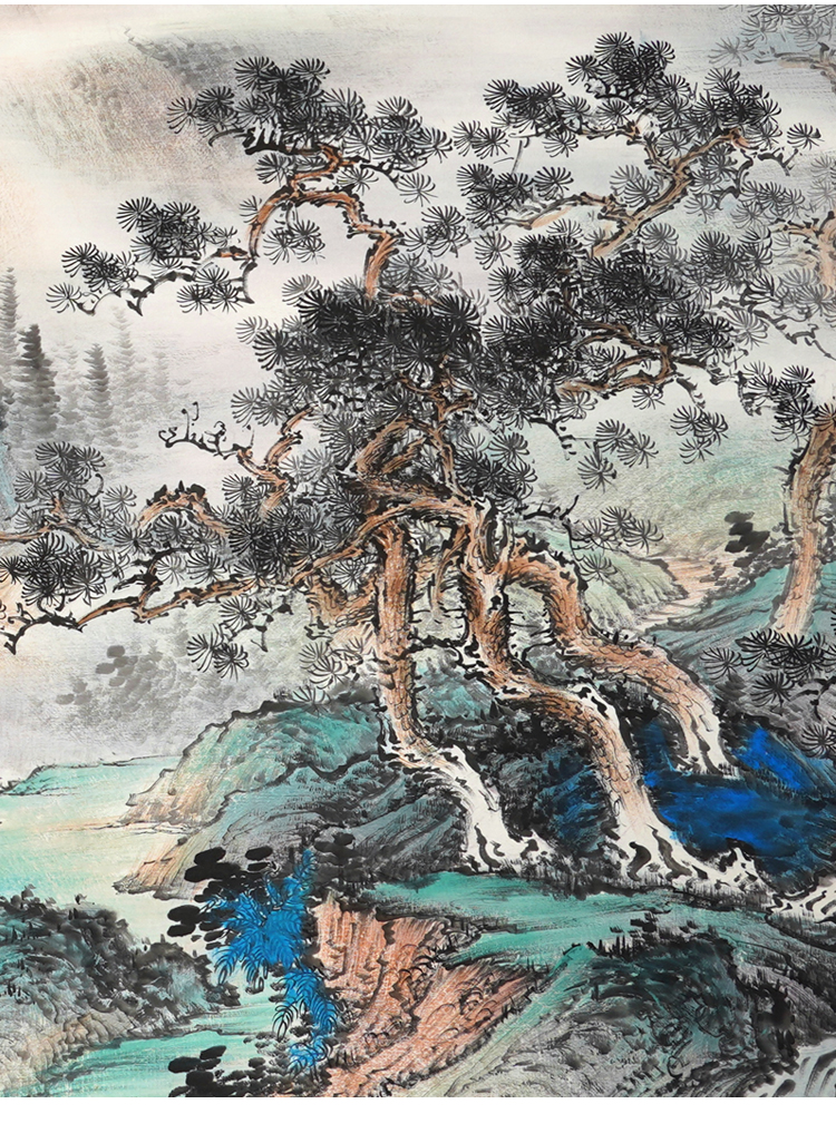 孤品收藏仅此一幅 名家纯手绘青绿山水画国画真迹 卖完下架 单购买画