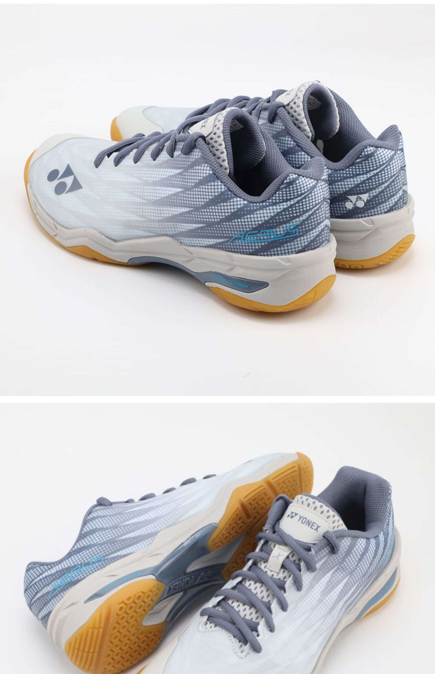 yonex2023新尤尼克斯羽毛球鞋男款女款超轻5代训练鞋yy运动鞋 蓝灰shb