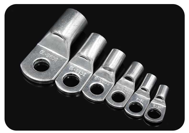 冷压端子sc窥口铜鼻子铜接头接线端子紫铜线鼻子线耳镀锡接线端子 sc4