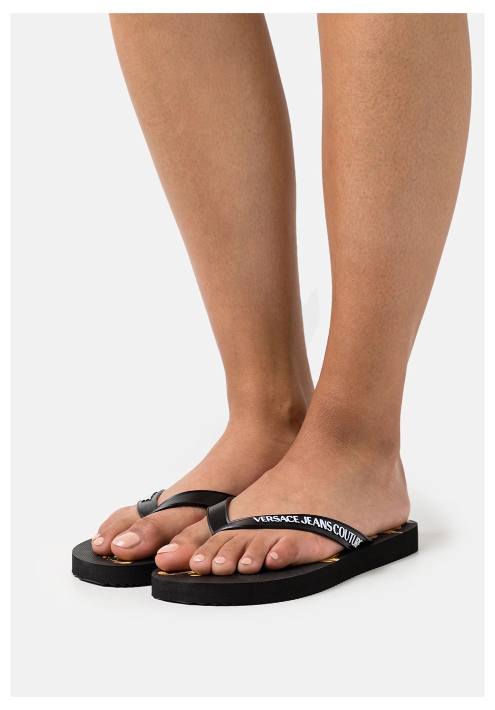 versacejeanscouture范思哲2022新款男士橡胶印花人字拖凉鞋休闲拖鞋