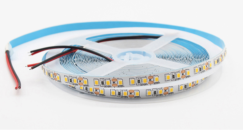 12v低压led灯带5mm板自粘超亮家装3500k柜子灯光源软灯条贴片套管