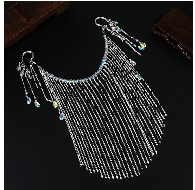 新品面纱古风面帘古风遮脸汉服面帘流苏面纱异域风情新娘拍照发饰配饰