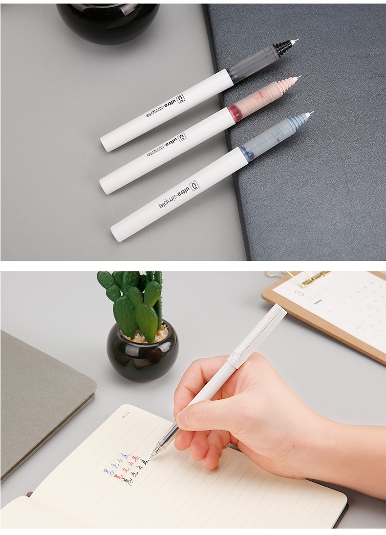 轩奕文具 优品ultra-simple速干中性笔水笔57901直液式0.