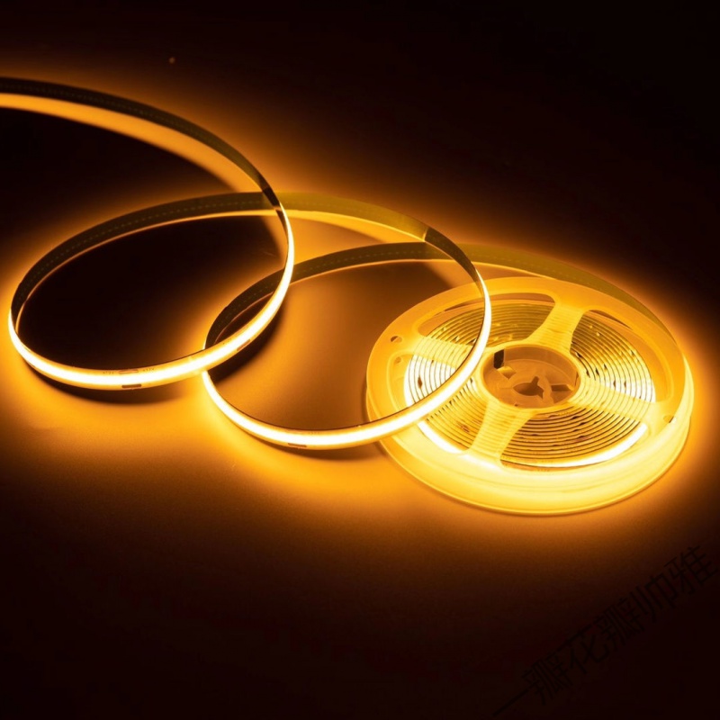 感应灯带cob灯带12v24v超高亮窄版5mm宽低压柔性软线光条家装橱柜吊顶