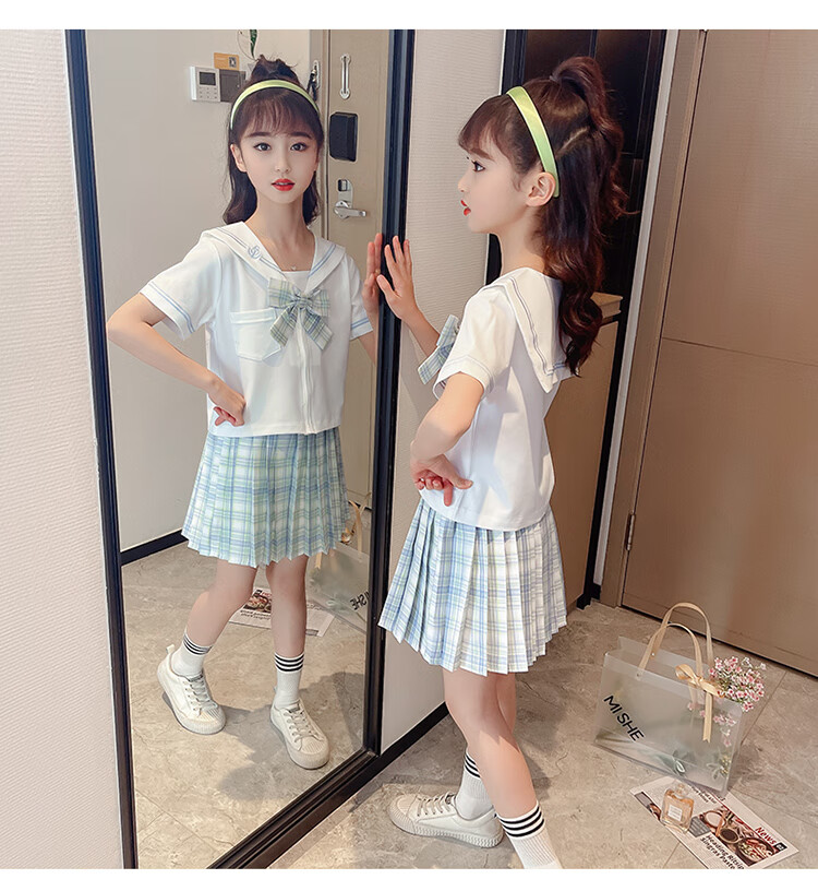 熠垣楓 jk兒童制服 jk制服小學生日系童裝2021新款女童中大童夏裝jk