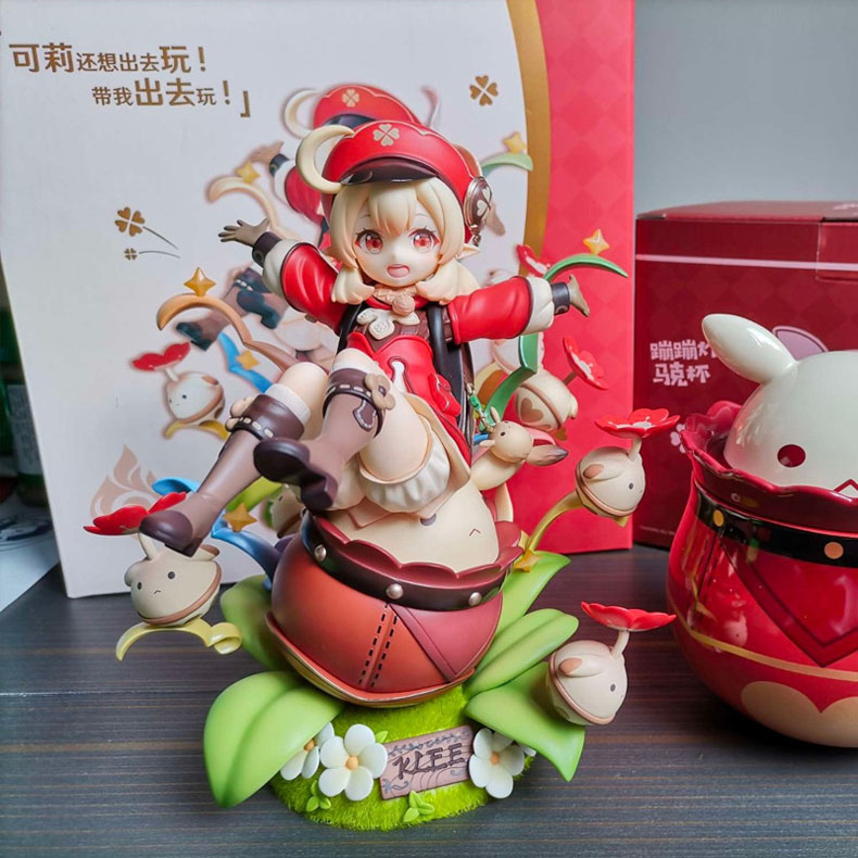 原神手办周边小派蒙可莉盲盒模型玩具公仔玩偶车载摆件q版礼物 派蒙