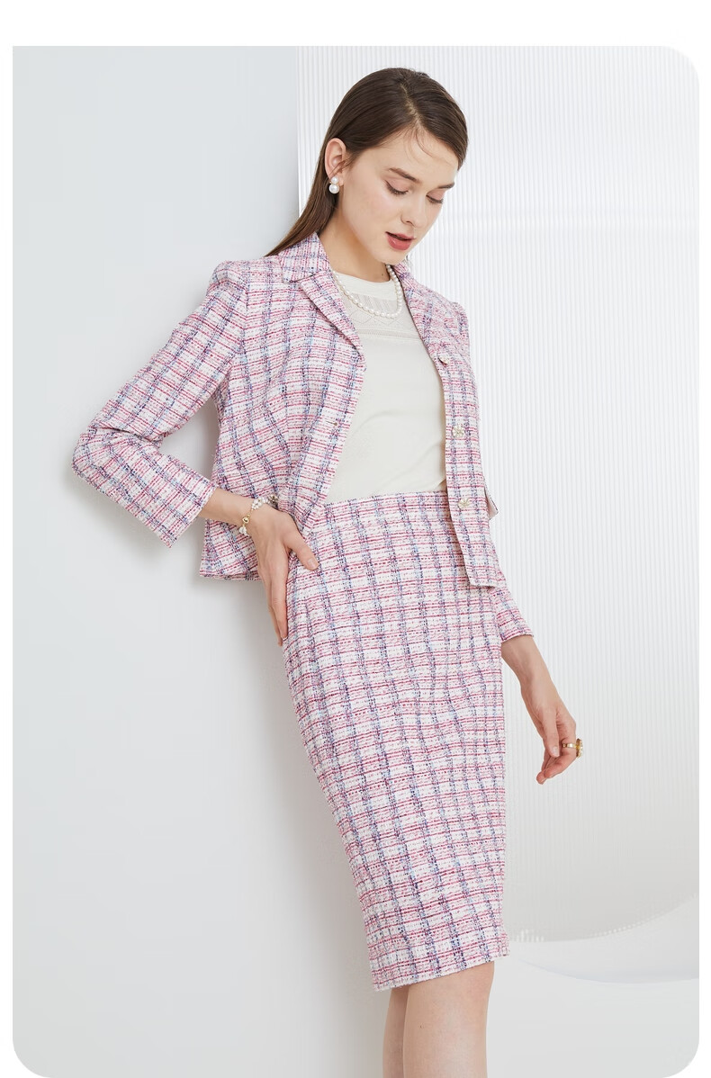 scofield衣恋官方集团依恋女装上衣春季小香风甜美修身显瘦外套红色