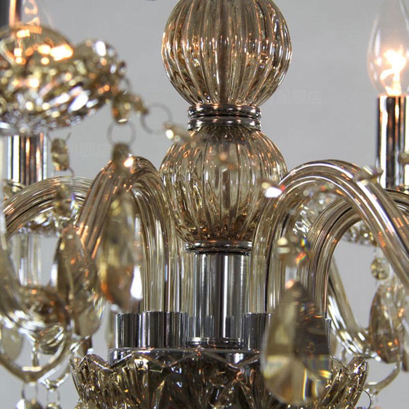 欧式玻璃吊灯干邑色水晶灯具客厅卧室餐厅饭厅灯11818头干邑色