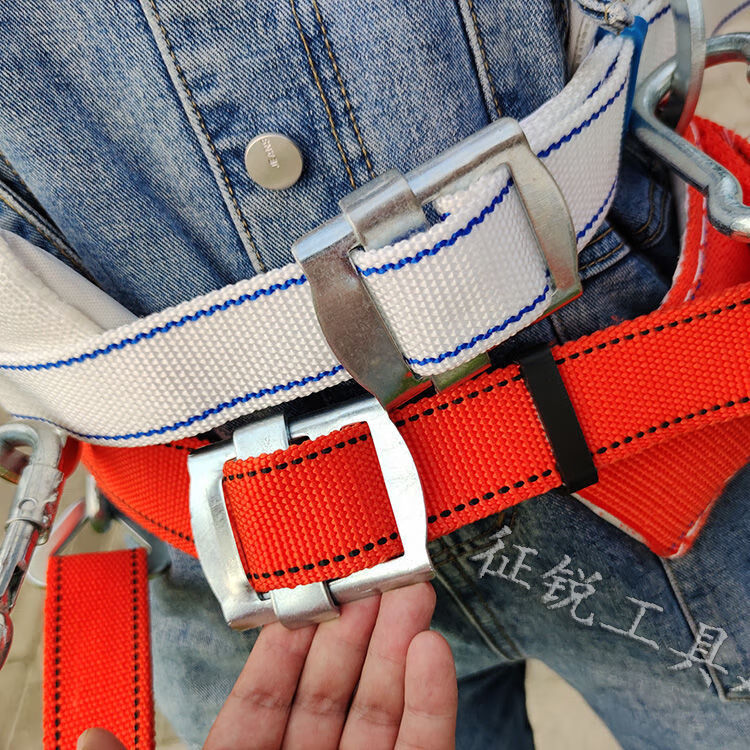 适用于国标加厚电工安全带电力腰带上树爬杆安全绳户外防坠落围杆保险