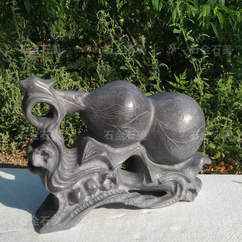 葫芦摆件客厅青石石头风水大小号葫芦工艺品长30宽11高24cm