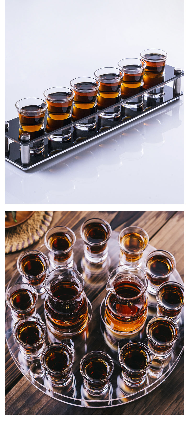 shot杯杯酒吧ktv一口杯洋酒杯分酒器套装玻璃白酒杯酒具套装30ml杯