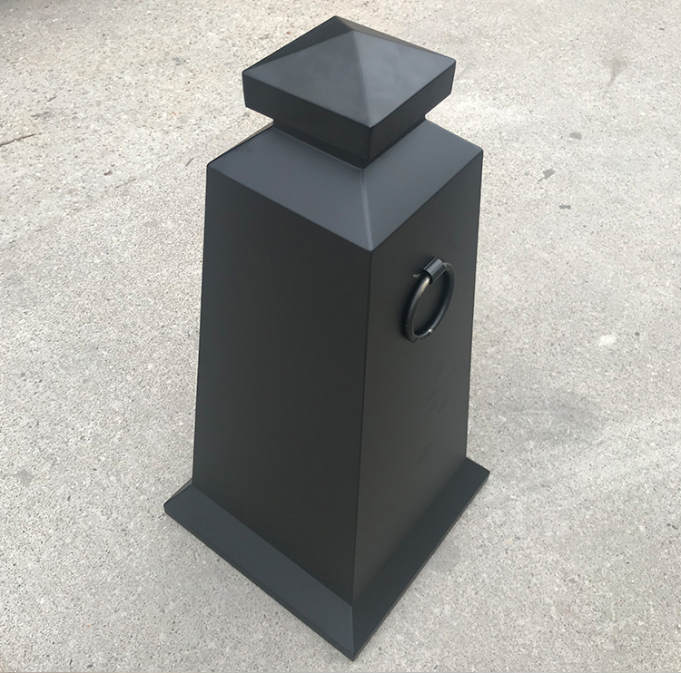 不锈钢金属路锥停车牌路障方锥反光锥停车场雪糕桶筒警示柱10款青古铜