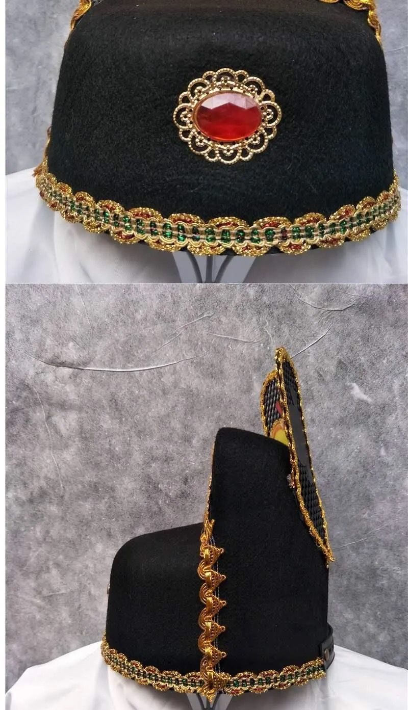 乌纱帽唐装皇帝帽明朝官帽乌纱帽武侠帽古代影视演出道具帽宫廷帽黑色