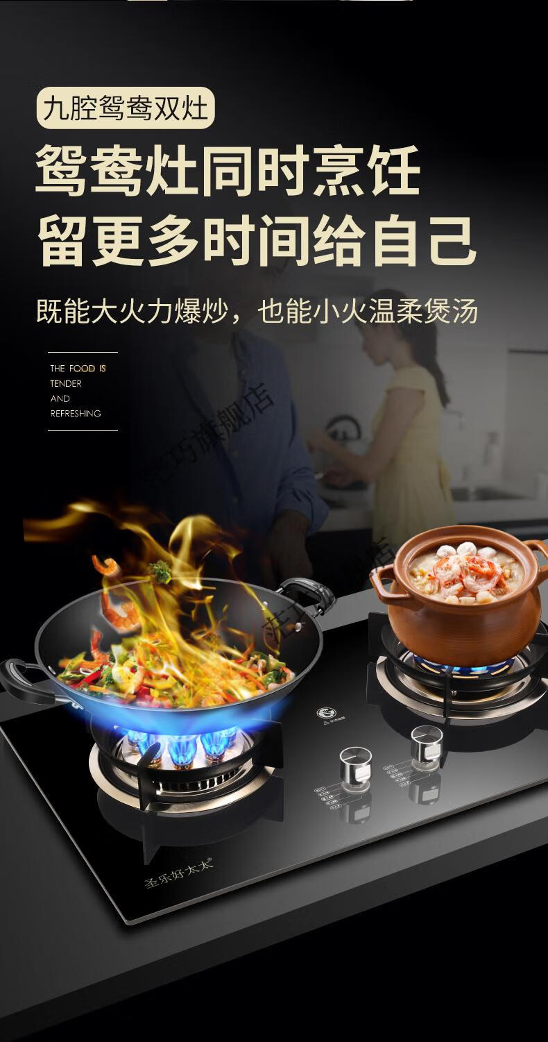 【闪电发货】爱妻牌燃气灶燃气灶双灶家用圣乐太太煤气灶液化气天然气