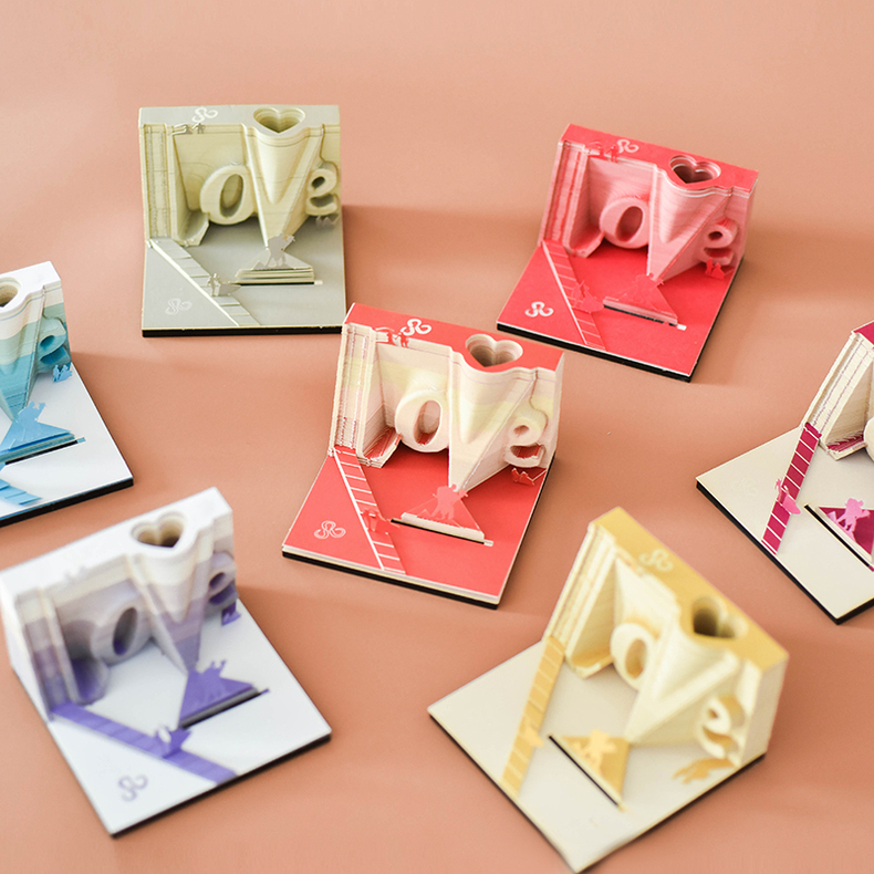 抖音同款创意3d立体便签纸3d立体便签纸上海外滩南京路浦江两岸日历