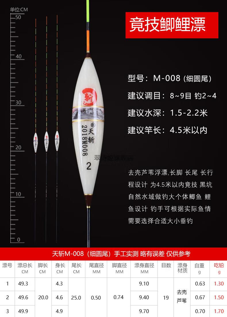 十大名牌天斩鱼漂去壳芦苇浮漂鲤鲫鱼浮漂高灵敏度芦苇小碎目野钓鱼漂