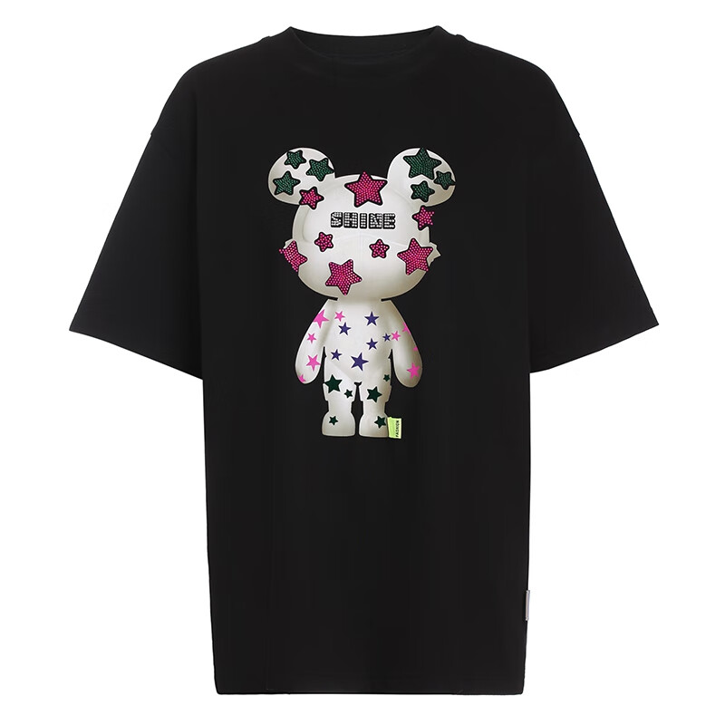 five plus5 星际熊新款女夏装甜酷t恤女中长短袖上