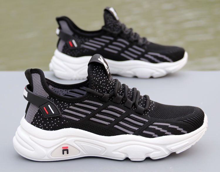 不系鞋带鞋男鞋没有无鞋带远动鞋免系带透气一脚蹬套脚运动鞋鞋子男