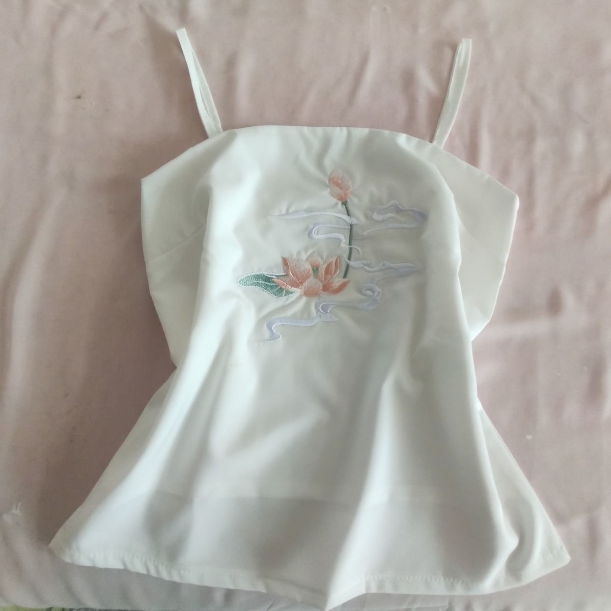 汉元素吊带仙气仙鹤夏季汉服打底小背心内衬抹胸内搭古装绣花古风sn