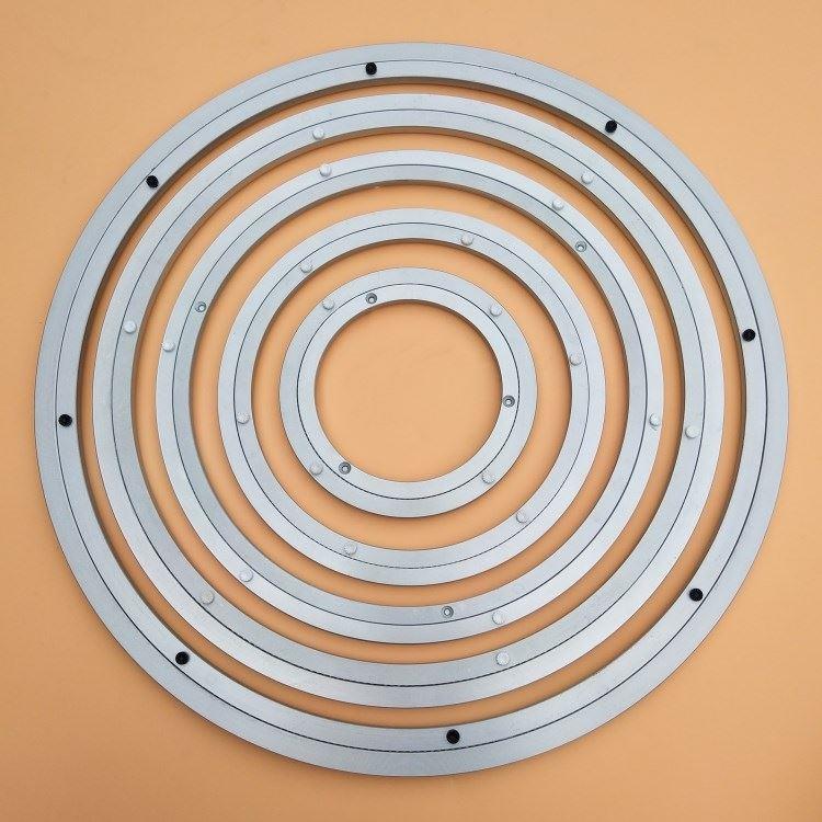 圆桌饭桌餐馆饭店旋转不锈钢圆形餐桌转盘轴承铝合金消音底座家用 (铝