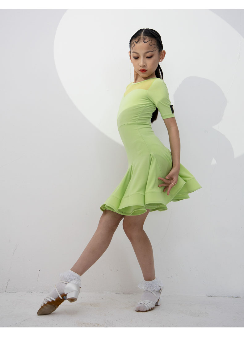 丹宝罗拉丁舞服dancebaby拉丁舞服比赛服专业女儿童表演服连衣裙大摆