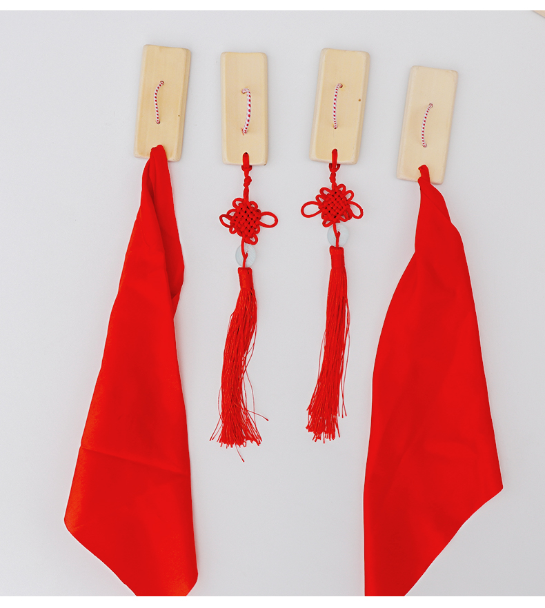 恒日晟初学儿童红绸快板四片小快板竹板入门小学生幼儿园成人响板儿