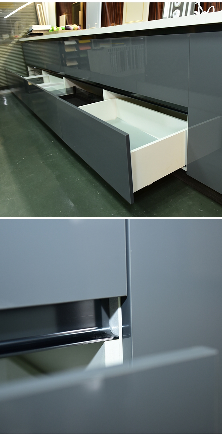 橱柜免拉手五金铝合金铝材隐形型材嵌入式厨房柜门槽上下柜抽屉18板