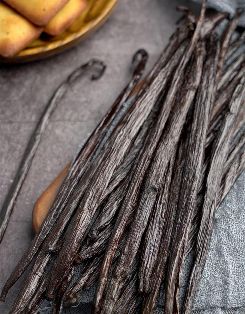 香草荚 烘焙马达加斯加香草精烘培含籽兰夹天然豆荚大溪地香草膏豆