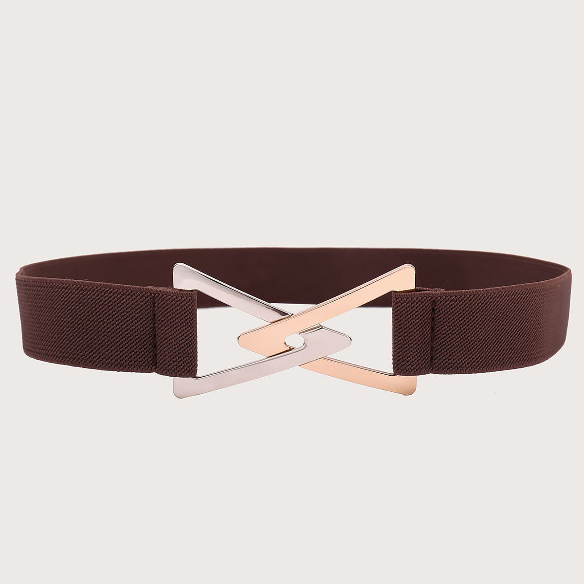 松紧腰带三角形扣细腰带女装饰腰封配群力松紧细皮带束腰多色可选 细