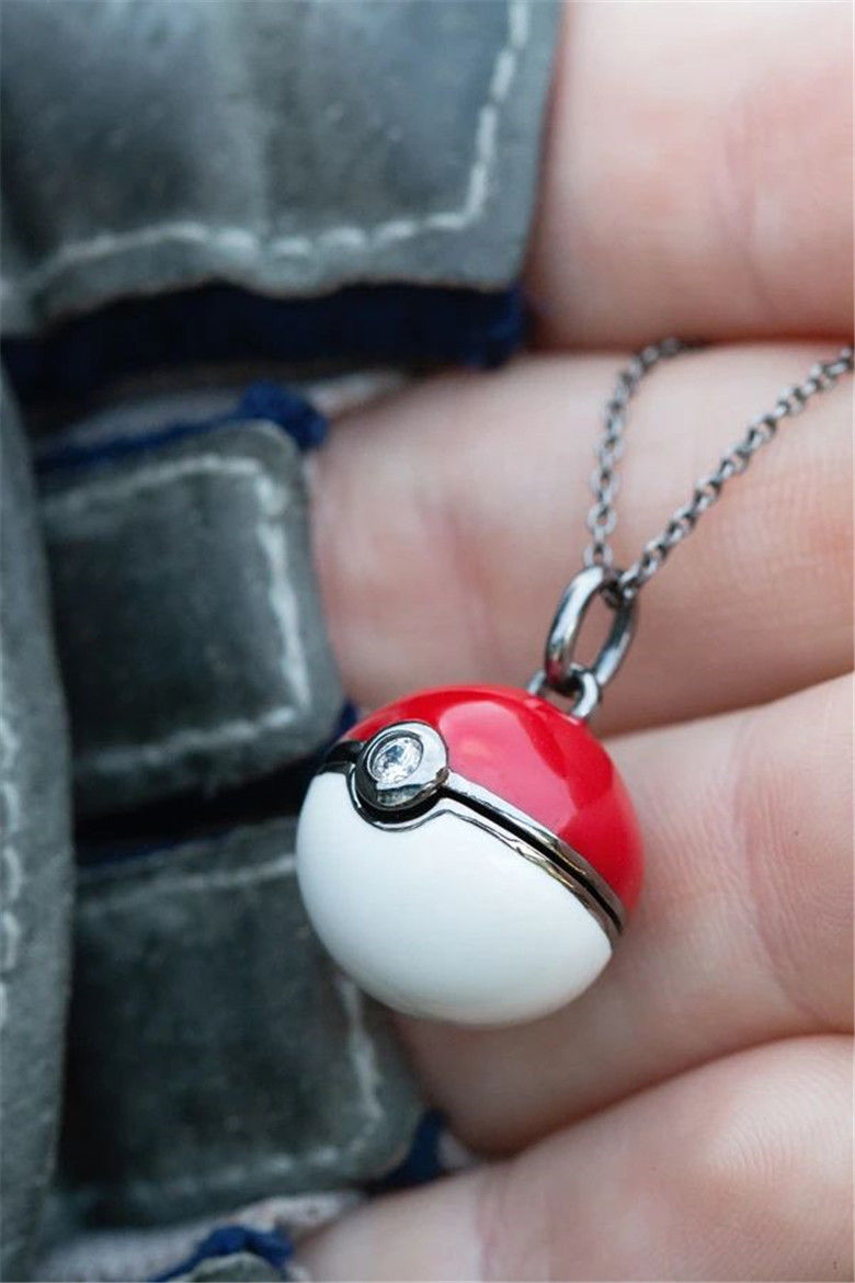 高品质送亲人朋友的礼物游戏周边精灵宝可梦精灵球925吊坠项链精灵球