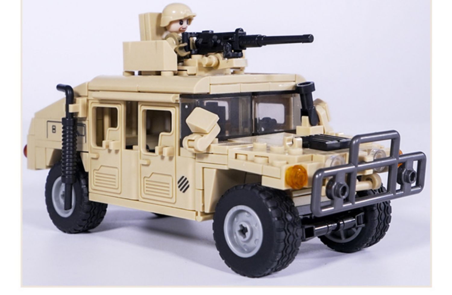 乐··高(le·go)积木美军悍马维和装甲武装车拼装 陆军防雷车越野人