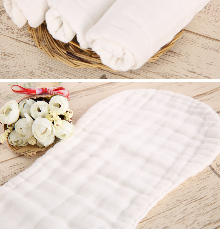 四季介子宝宝可洗吸水加厚透气尿片垫白色长方形3层10条装m吗06个月