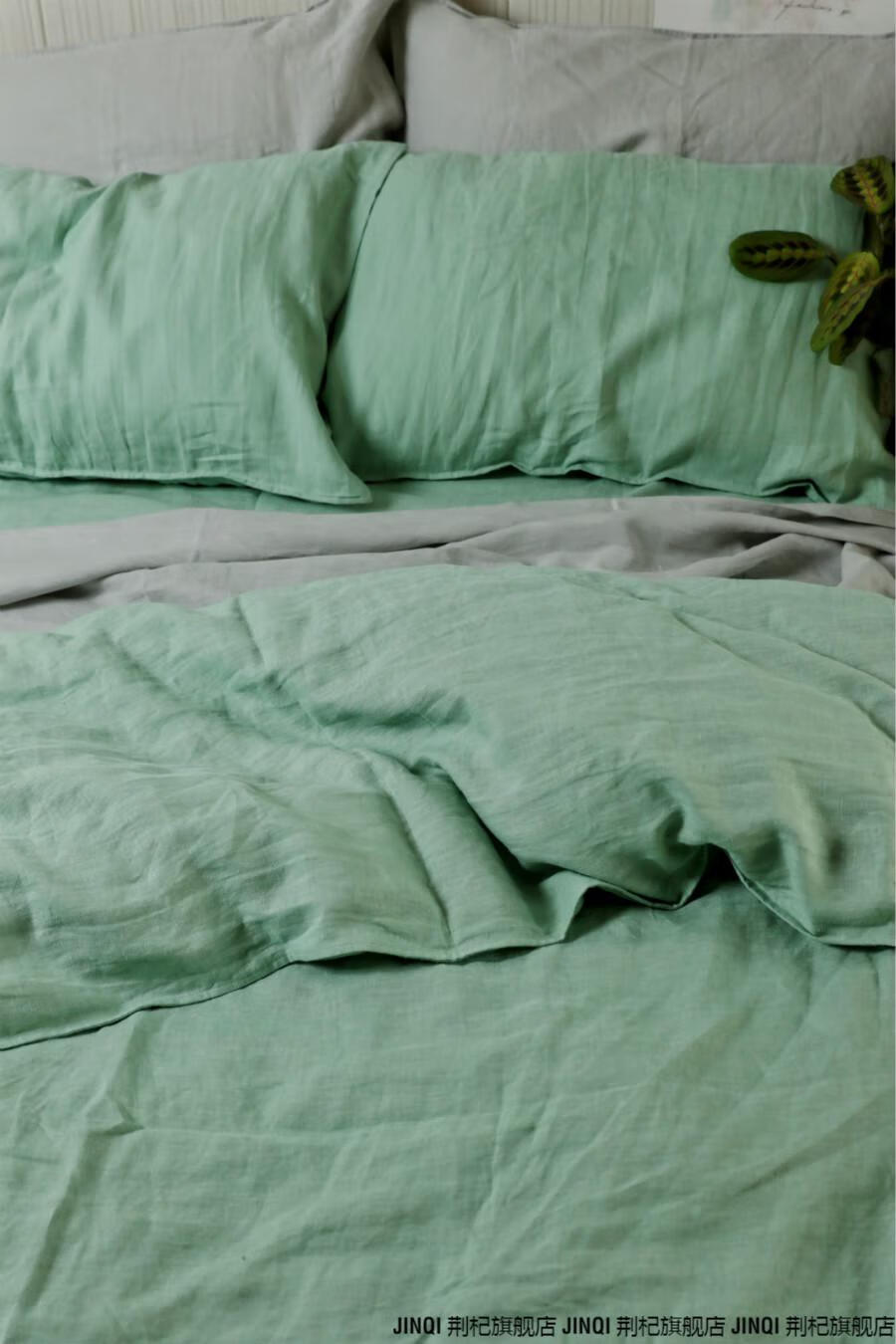 亚麻床单纯亚麻 法国纤维水洗纯亚麻床单麻布床上用品舒适透气可定制