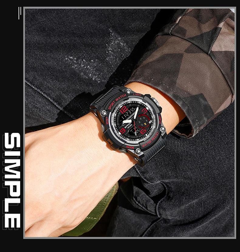 卡西欧(casio)男士全自动机械运动手表学生手表兵战术手表男士初中