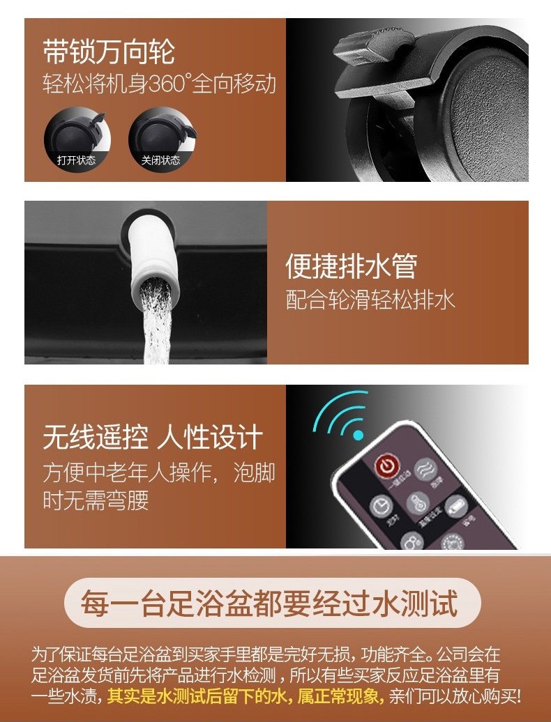 南极人免费换新全自动足浴盆深桶加热洗脚盆自动按摩泡脚桶南极人官方