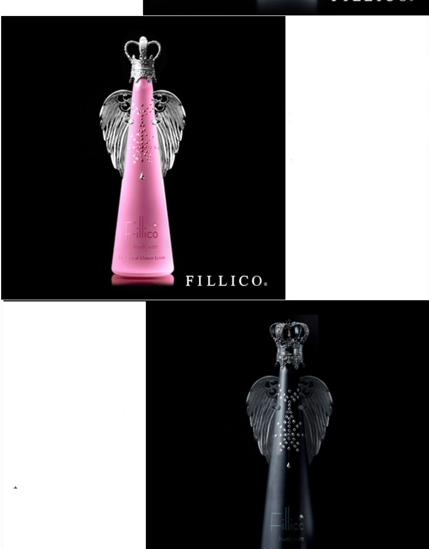 神户fillico矿泉水 珠宝水晶菲高丽皇冠翅膀款 高端精美礼品 八角银色