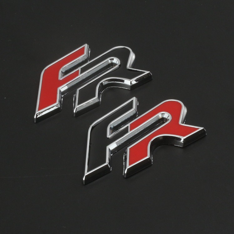 汽车个性金属西雅特fr车标车贴改装车尾升级标车身贴盾牌标中网标 f红