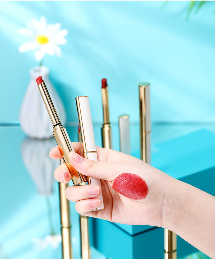 金条哑光口红小羊皮学生素颜学生不沾杯不掉色 小细跟口红/【1# 5#】