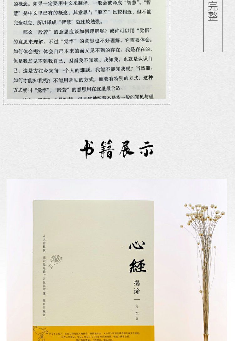 正版心经揭谛程东佛教书籍心经揭谛汕头大学出版社有限公司心经揭谛