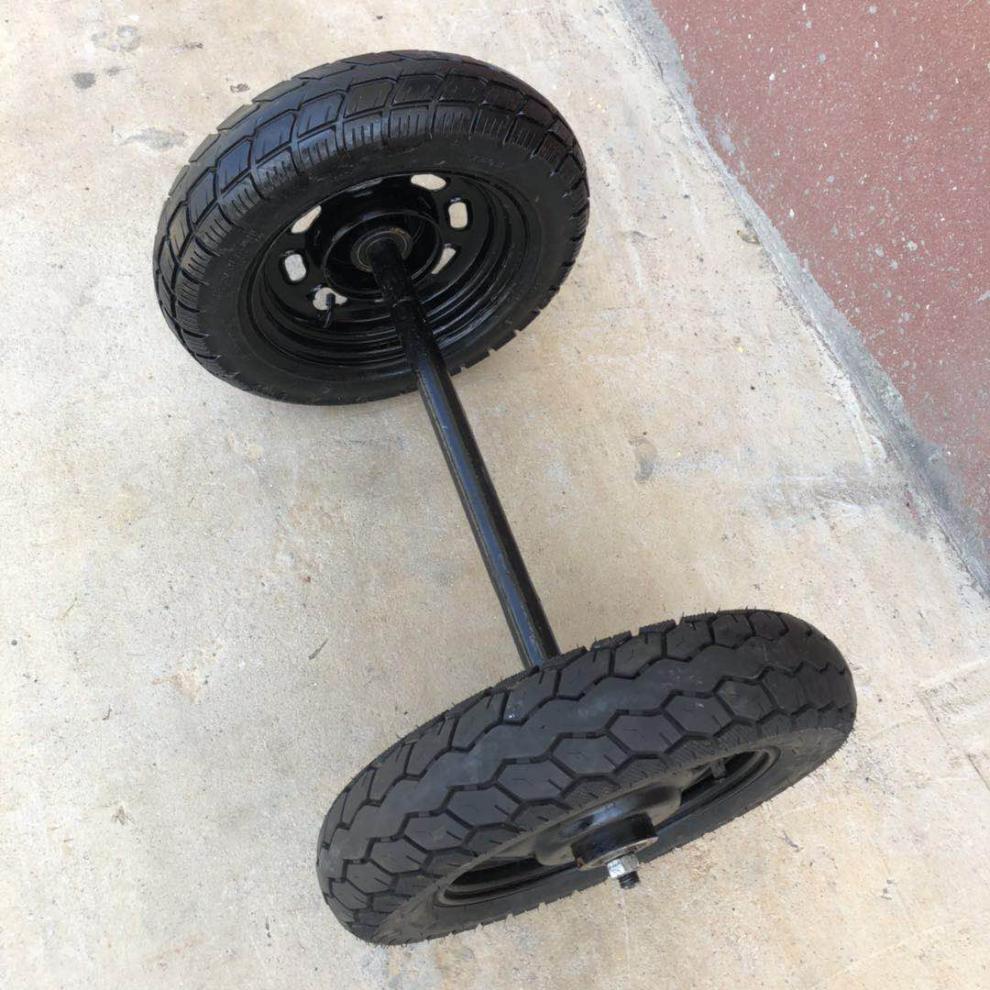 促定制手推车轮胎工地建筑重型摩托车充气轮老虎车轮子带轴17寸小推车