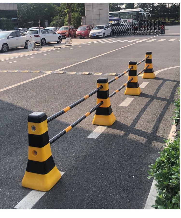 黄黑隔离桩边缘路蹲塑料隔离墩公路可栏杆乡村道路路政路口拦车墩 黄