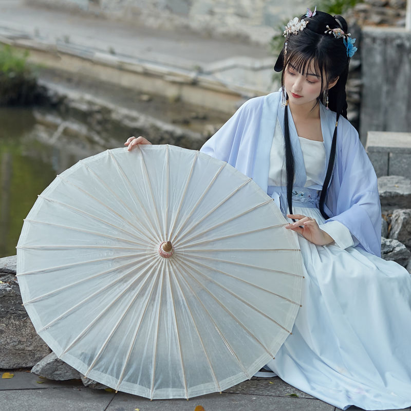 通用纯色油纸伞女汉服道具舞蹈伞古风防雨实用伞古装伞古代伞[纯色]