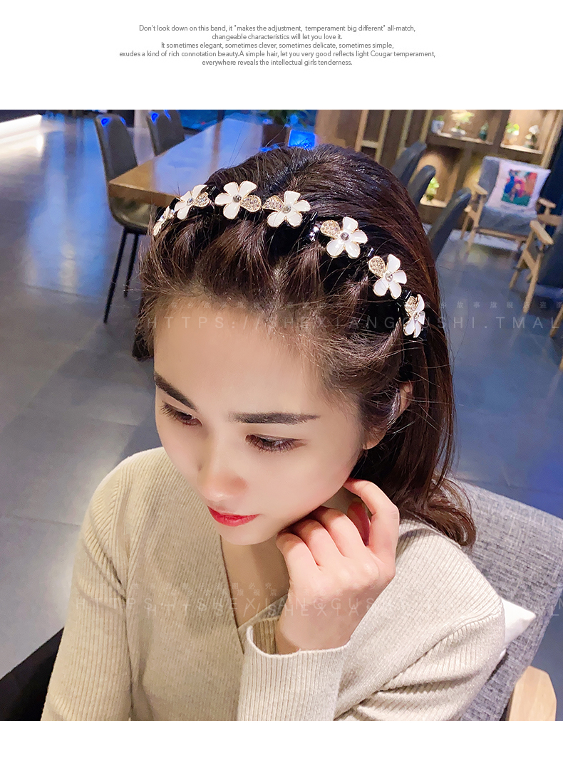 阁阁60发箍可编发神器懒人头箍甜美网红新款头饰刘海花朵发卡宜炫