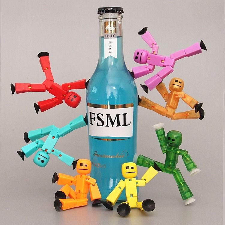 火柴人玩具百变吸盘小人摄影火柴人动物新奇特吸盘人偶动物套盒