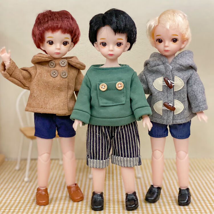 30厘米芭比6分bjd男娃娃衣服换装sd关节男生玩偶过家家女孩玩具5号斯