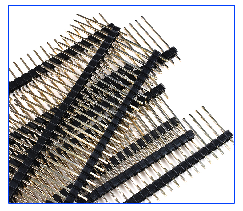54铜镀金单排插针11.
