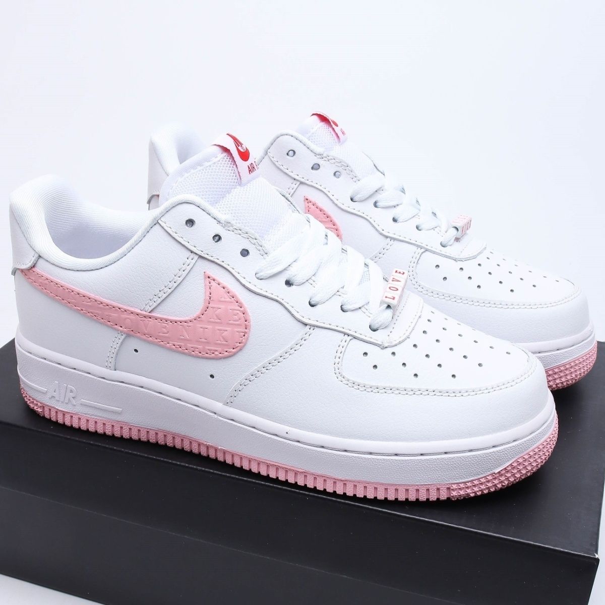 air fce 1 af1空军一号樱花粉白粉低帮百搭配运动休闲鞋男女板鞋 白色